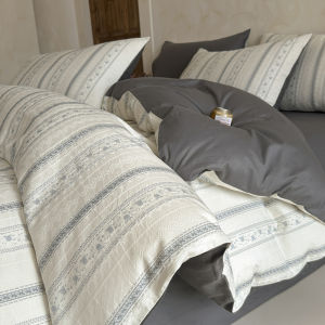 DREAM HOME | Bộ Đồ Chăn Ga Gối Bằng Cotton Jacquard Sang Trọng