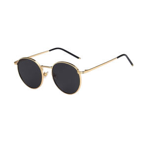 Retro round Sunglasses Womens Style Liu Ren Na Metal Frame Small Face Sun Glasses Fashionable Comfortable Elegant Classic