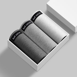 Miiow | Mens Cotton Underwear Breathable Boxer Shorts Pure Cotton Sports Briefs Comfortable Fit Large Size MiiOW Cat Man Brand