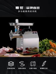 Commercial Heavy Duty Stainless Steel 600w Electric Meat Grinder Household Sausage Filling Machine High Power Multifunctional Meat Grinder Shredded Meat Sausage Filling Machine