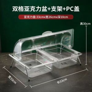Flip Bread Cake Tray with Lid Food Trial Plastic Preservation Display Box Transparent Display Plate Fruit Plate