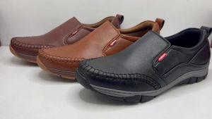 ARKENS AR-002 Sepatu Casual Slip On Kulit Pria Sepatu Kerja Sepatu Kantor Sepatu Formal 3 Variasi Warna Hitam Tan Coklat Dewasa 39-43