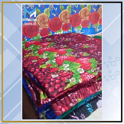 Kasur Lantai Palembang Muat 1 - 4 Orang Full Motif Premium/Ploor Mattress 3D Polding Portable Murah