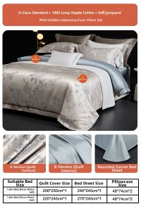 Mercury | Luxurious High-Count Double Strand Long Staple Cotton 4-Piece Bedding Set
