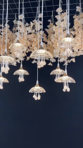 Eroma 10 Pcs/Set Jellyfish Pendant Lights For Wedding Party Restaurant Hotel Studio Decor Stage Prop