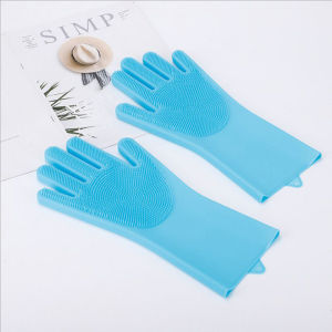 Pet Grooming Cleaning Silicone Gloves Dog Cat Bathing Glove Scrubber Cleanner Gloves Pet Shower Gloves Silicone Brush Gloves