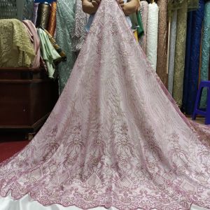 Termurah !! Tulle Twotone Bordir Sulam | Kain Kebaya | Bahan Tulle Dua Warna | Tulle Premium
