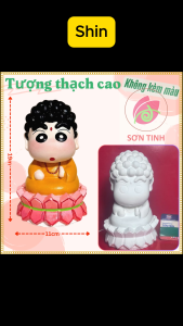 Tượng thạch cao Shin Phật tổ M63 (Không kèm màu) Bé Tô Màu Tô Tượng