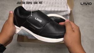 SEPATU WANITA SNEAKER SPORTY OLAHRAGA SANTAI NONGKRONG LAVIO PRINZA HITAM