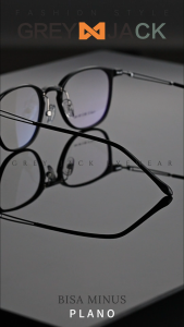 Grey Jack Kacamata Antiradiasi Blueray Bahan Titanium TR Model Kotak Ringan Fashion Wanita Bisa Minus 2673