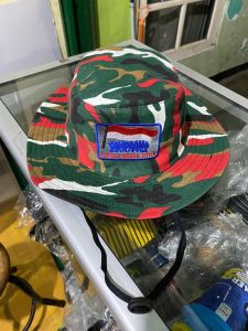 Topi Rimba Loreng Laskar Merah Putih LMP Bordir