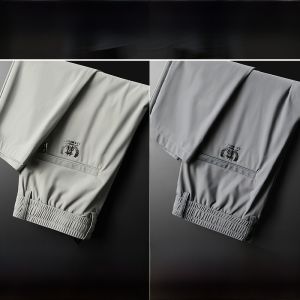 ROMON | Romon Ice Silk Mens Summer Thin Loose Straight Business Suit Pants Quick Dry Sport Casual Long Trousers Fashionable Youth Style