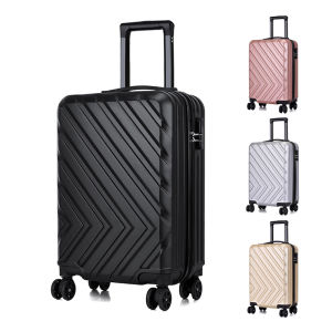 กระเป๋าเดินทาง 20/24นิ้ว รุ่นซิปล็อครหัสได้ วัสดุABS+PC ทนทานเป็นพิเศษ 8 ล้อคู่360องศา