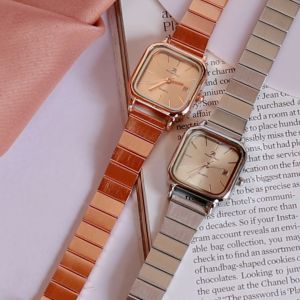 PhiLipe Ricci Jam Tangan Wanita Kecil Analog 100% Original Tali Rantai Stainless steel Dial Kotak Simpel Modern 6450 Perempuan Free Box