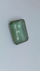 Natural Uruguay Green Amethyst 17.50 Cts. Emerald Cut Eye Clean Grade Loose Gemstone