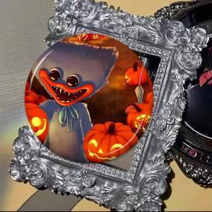 Game Poppy-p-playtimes 58mm Cute Anime Figure Icon Badge Handmade Tinplate Brooch for Backpack Clothes Chest Ornament Gifts