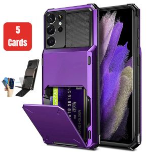 Wallet Card Slots Credit Cards Holder Case For Samsung Galaxy A05S A15 A25 A35 A55 A14 A24 A34 A54 A32 A22 A12 S24 Phone Cover