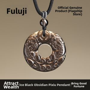 Wealth-Attracting Obsidian Pendant