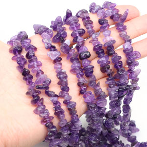 Irregular Amethysts Quartz Crystal Natural Stone Chips Gravel Beads for Jewelry Making Diy Bracelet Necklace Accessory
