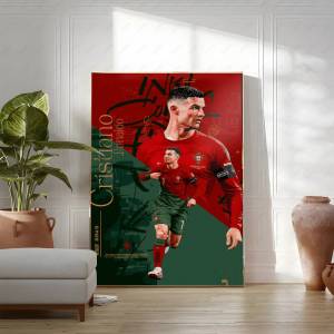 Bandai | Cristiano Ronaldo (CR7) — Classic vintage-style wall art high-definition canvas print home decor canvas art.