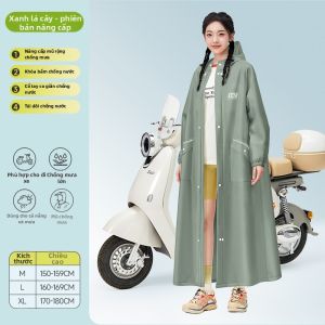 QUANYAN | Áo Mưa Chống Thấm cho Người Lớn 1 Người Áo Mưa Đa Năng cho Xe Điện