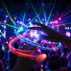 2pcs/Set Funny Magic Light Up Finger Fingers LED Tricks Thumb Magic Show Props Christmas Festival Party Novelty Toys