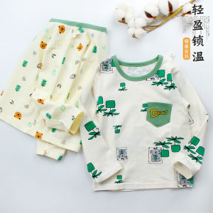 เสื้อชั้นในเด็กผ้าฝ้ายแท้ 2 ชิ้น ฤดูใบไม้ร่วง ฤดูใบไม้ผลิ ฤดูใบไม้ร่วง ฤดูหนาว เสื้อยืดเด็กผู้ชาย เสื้อชั้นในเด็กผู้หญิง เสื้อชั้นในเด็ก เสื้อชั้นในเด็ก