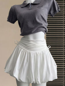 V.C.I | Puffy Bud-style A-line Short Skirt for Small Stature Light Design High Waist