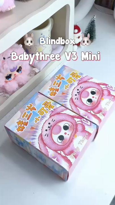 Baby Three V3 Mini Blind Box Hộp Mù Bé Ba Ngẫu Nhiên Búp Bê Mô Hình Đồ Chơi Động Vật Quà Tặng