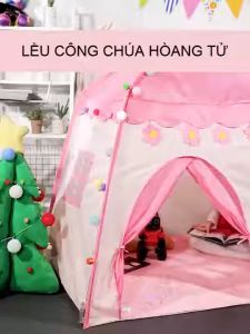 Lều Công Chúa Cho Bé Kiểu Dáng Lục Giác Hàn Quốc Có Rèm Che
