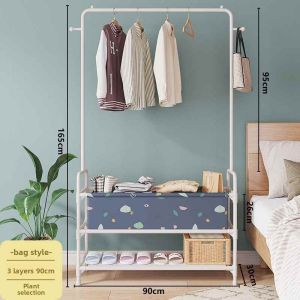Simple Bedside Closet Hanger for Overnight Clothes