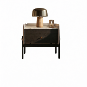 Luxurious Stone Top Bedside Table