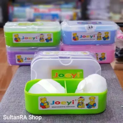 Tempat Bedak Bayi 2 in 1 Kotak Bahan Kuat Anti Pecah Perlengkapan Bayi Lahir