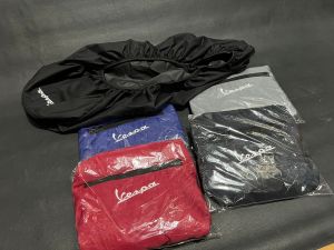 Cover sarung selimut jok panjang vespa super sprint pts px excel dsb bahan parasit ada kantong tas anti air awet bagus murah tersedia warna Merah biru abu hitam grosir eceran