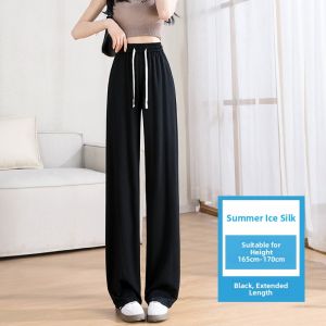 YAMIANNV | Long Ice Silk Wide Leg Pants Slimming