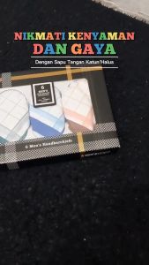 Sapu Tangan Pria / Selampe Pria (Warna Terang  Dan Gelap) isi 36 Pcs Plus Kotak