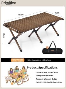 The Primitive | Outdoor Foldable Beechwood Table