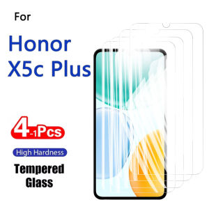 1-4PCS Screen Protector For Honor X5c Plus + X5c+ Tempered Glass Crystal 9H High Aluminum Anti Scratch Case Friendly Fingerprint