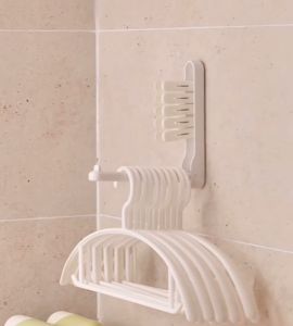 DXL Hanger Storage Rack Household Clothes Rack Hook Wall Hanging Balcony Storage Clothes Rack Free Punching Foldable