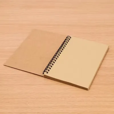 Minimalist Vintage Spiral Sketchbook Blank Plain Paper Graffiti Notebook Kraft Black Cover Art Drawing Journal School Kids Doodle Memo Book Office Stationery