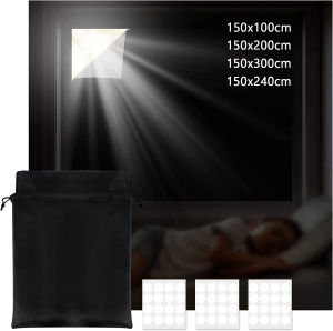 Removable 100% Light Blocking Darkest Window Cloth DIY Total Blackout Glass Privacy Darkening Window Tint Black Window Sticker