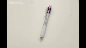 MROOFUL | 3/6/12/24Pcs Transparent 4-in1 Multi-color Ballpoint PensSmooth Writing For Office Writing Stationery Back to School Supplies