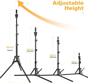 Mannequin Head Stand Adjustable Wig Stand Reinforced Metal Mannequin Head Stand for Cosmetology Hairdressing Training