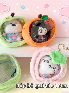 Green Apple Transparent Stuffed Doll Storage Bag 10cm Hang