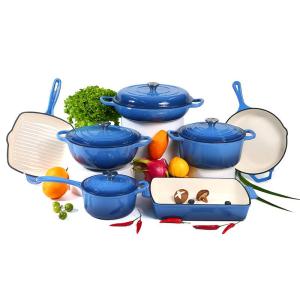 Non-stick Enameled Cast Iron Cookware Set