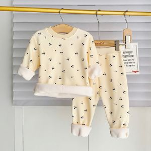 cat and  fish | Warm Fleece & Cotton Toddler Underwear Set for Autumn Winter
