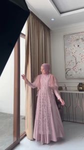 BEST SELLER Gladys Dress Silk Brukat Pesta Premium 2024 Gamis Kondangan Wanita Terbaru Dress Muslim