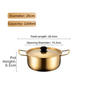 Stainless Steel Induction Compatible Cooking Pot For Easy Noodle Making