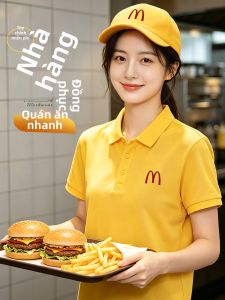 HUOYANDING | Áo Sơ Mi Nữ Dành Cho Nhân Viên Quán Cà Phê
