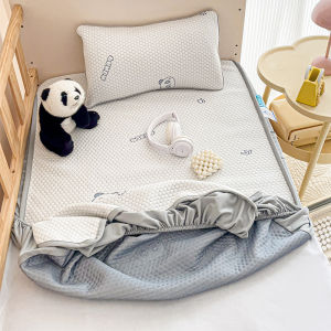 A-Class Summer Childrens Ice Silk Bed Canopy Baby Patchwork Bed Cool Sensation Bean Bean Mattress Cover Cartoon Cooling Mat
